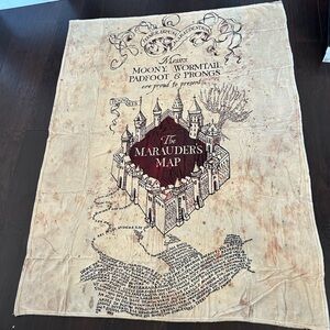 Marauders map blanket